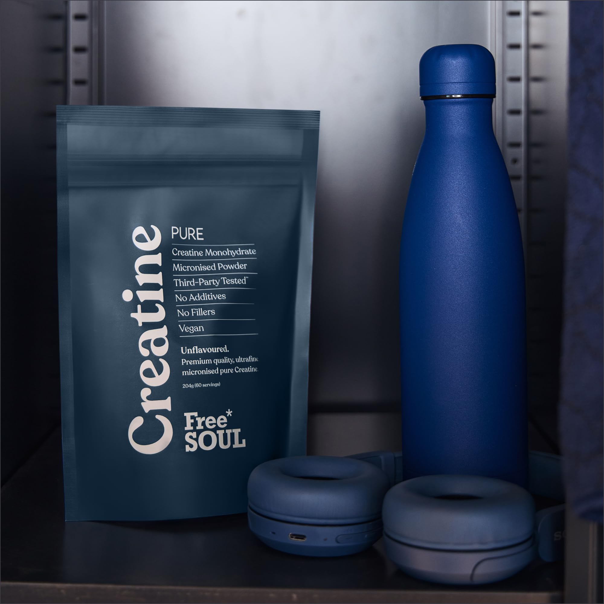 Creatine Monohydrate Powder | 100% Pure Micronised Creatine Monohydrate | Easily Dissolves | Unflavoured | Vegan | Lab-Tested | 60 Servings | Free Soul