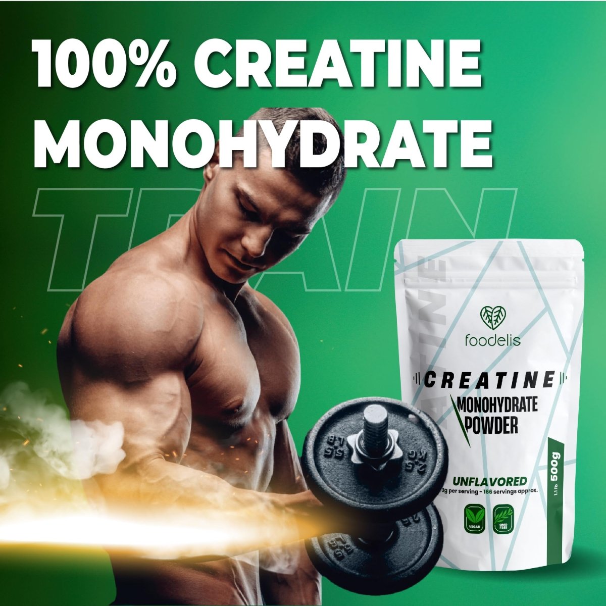 Pure Creatine Monohydrate Powder 300 Grams Unflavoured Micronised, 100 Servings, 3.3 + Months Pre Workout or Post Recovery Powder Muscle Growth Supplements Gym for Men & Women Vegan Scoop Included
