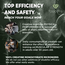 Pure Creatine Monohydrate Powder 300 Grams Unflavoured Micronised, 100 Servings, 3.3 + Months Pre Workout or Post Recovery Powder Muscle Growth Supplements Gym for Men & Women Vegan Scoop Included