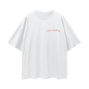 Drop Shoulder T-Shirt (White) - Front Graphic