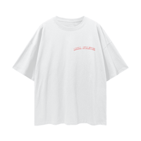 Drop Shoulder T-Shirt (White) - Front Graphic