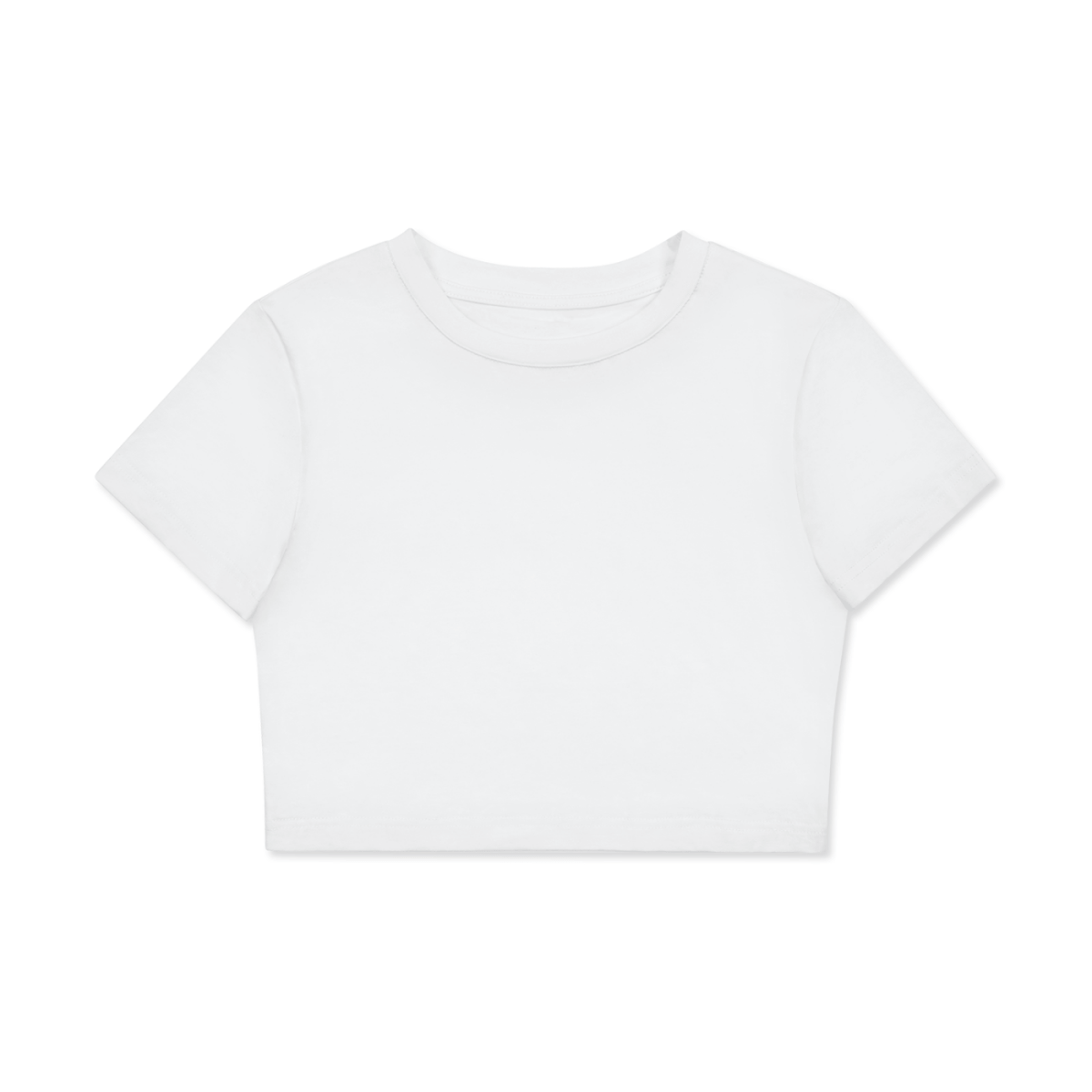 Fitted Crop Cotton T-Shirt 'Kirsty'